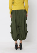 Flower Applique Parachute Pants PANTS Gracia Fashion 