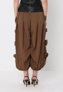 Flower Applique Parachute Pants PANTS Gracia Fashion 