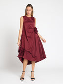 Flower Applique Sleeveless Loose Fit Dress DRESS Gracia Fashion 