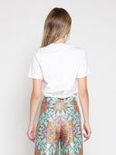 Flower cut out Solid Color T-Shirt TOP Gracia Fashion 