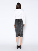 Flower Embroidered Midi Bodycon Pencil Skirt SKIRT Gracia Fashion 