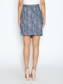 Flower Embroidered Mini Denim Skirt SKIRT Gracia Fashion 
