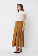 Flower Lace Detail Cap Sleeve Top TOP Gracia Fashion 
