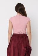Flower Lace Detail Cap Sleeve Top TOP Gracia Fashion 