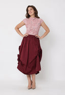 Flower Lace Detail Cap Sleeve Top TOP Gracia Fashion 