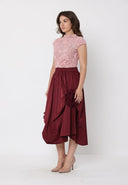 Flower Lace Detail Cap Sleeve Top TOP Gracia Fashion 