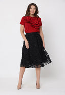 Flower Shape Decoration Top TOP Gracia Fashion 