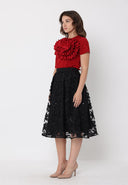 Flower Shape Decoration Top TOP Gracia Fashion 