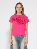 Flower Shape Decoration Top TOP Gracia Fashion FUSHIA S 