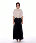 Frayed Raw Hem Wide Leg Slouchy Denim Pants PANTS Gracia Fashion 