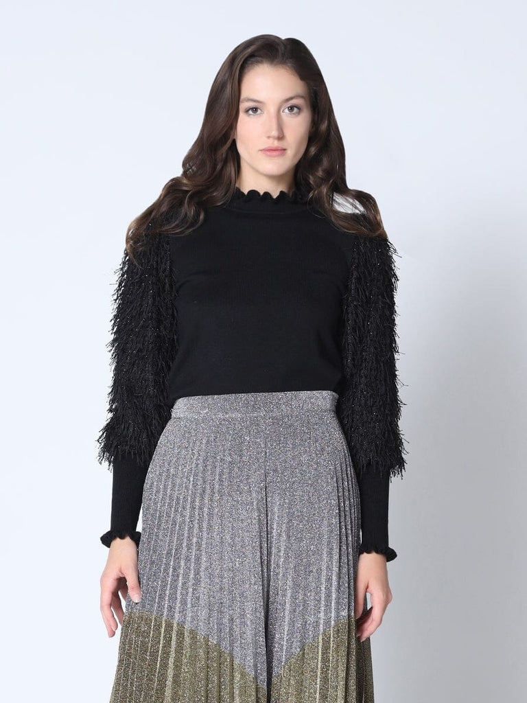 fringe-trim-sleeve-solid-solid