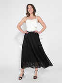 Front Bow-Tie Smoked Back Bustier Top TOP Gracia Fashion 