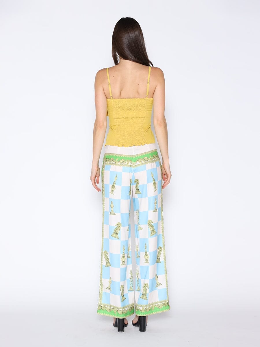 Front Bow-Tie Smoked Back Bustier Top TOPS Gracia Fashion 