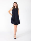 Front button open back sleeveless mini dress DRESS Gracia Fashion 