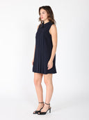 Front button open back sleeveless mini dress DRESS Gracia Fashion 