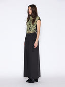 Front Embroidered Sleeveless Mock Neck Top TOP Gracia Fashion 