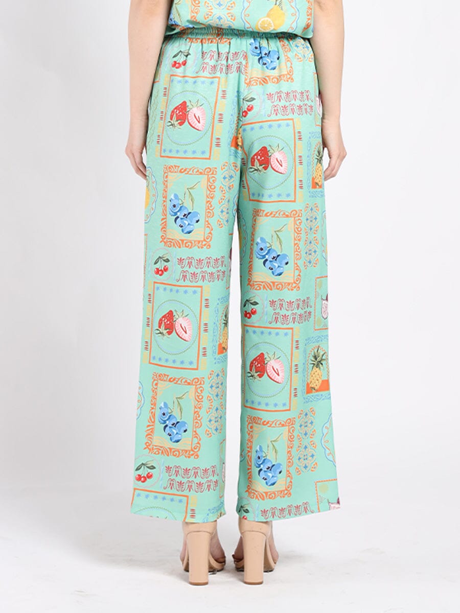 Fruit Box Print Pants PANTS Gracia Fashion 