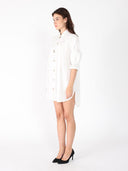 Gathering Long Top with Gold Buttons TOP Gracia Fashion 
