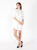 Gathering Long Top with Gold Buttons TOP Gracia Fashion 