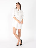 Gathering Long Top with Gold Buttons TOP Gracia Fashion 