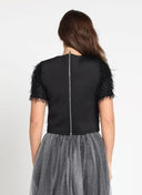 Glitter Fringe Crop Top TOP Gracia Fashion 