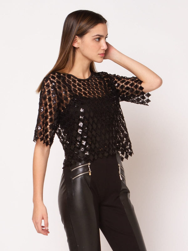 Elegant Lace Crop Top from Zara