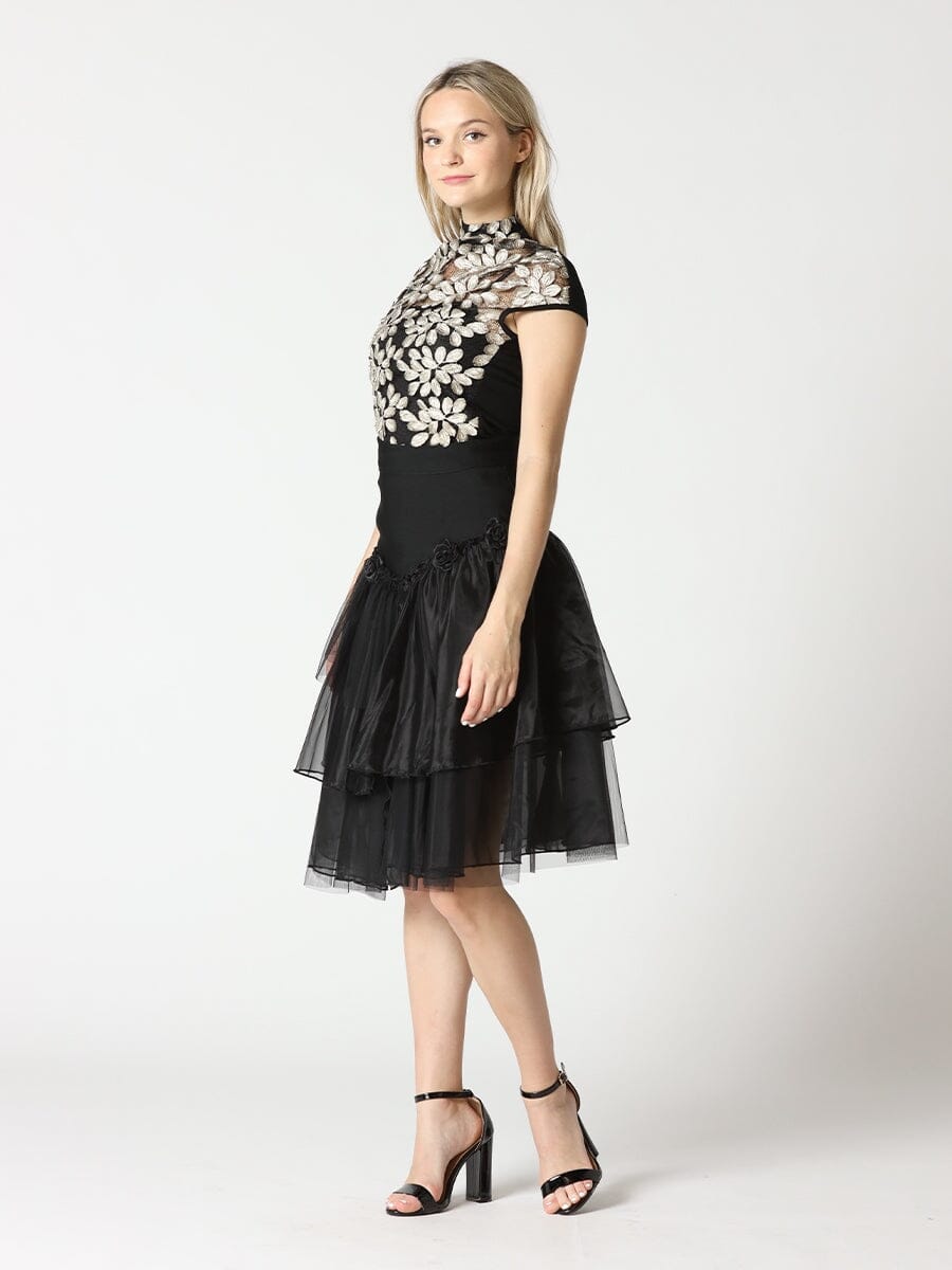 Gold Leaf Lace Top TOP Gracia Fashion 