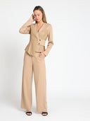 Gracia Fashion Women's Casual Fit Wide Leg Pants PANTS Gracia Fashion 