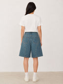 Gracia Fashion Women's Front Button and Zip Closure Jorts Denim Pants PANTS Gracia Fashion 
