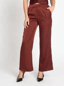 Gracia Fashion Women's Wide Leg Satin Pants PANTS Gracia Fashion 