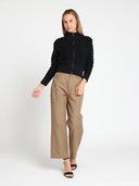 Gracia Fashion Women's Zip up long sleeve textured jacket SWEATER Gracia Fashion 