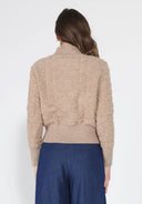 Gracia Fashion Women's Zip up long sleeve textured jacket SWEATER Gracia Fashion 