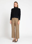 Gracia Fashion Women's Zip up long sleeve textured jacket SWEATER Gracia Fashion 