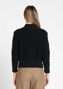 Gracia Fashion Women's Zip up long sleeve textured jacket SWEATER Gracia Fashion 