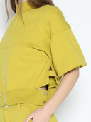 Gracia Fashion Women's Zip-Up Split Side Puff Sleeve Jacket JACKET Gracia Fashion 