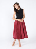 open lace back dress Half Body Knit & Half Bottom Polyester Long Dress – Gracia Fashion