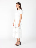 Half Knit Fabric Long Dress DRESS Gracia Fashion 