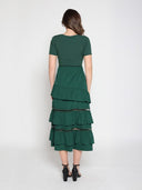 Half Knit Fabric Long Dress DRESS Gracia Fashion 