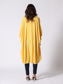 High and Low Wide Shirts With Shirred Cuffs TOP Gracia Fashion 