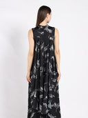 High-Low Sleeveless Printed Shirt TOP Gracia Fashion 
