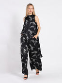 High-Low Sleeveless Printed Shirt TOP Gracia Fashion 