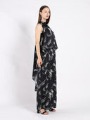 High-Low Sleeveless Printed Shirt TOP Gracia Fashion 
