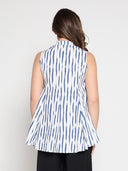 High low sleeveless printed top TOP Gracia Fashion 