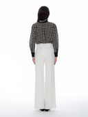 High Neck Frill Detail Circle Embroidered Shirt TOP Gracia Fashion 