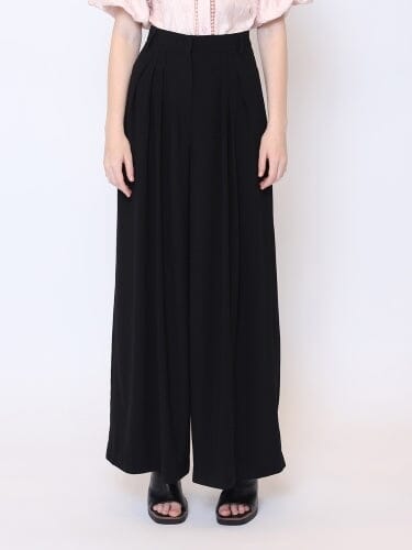 High Waist Wide Leg Pants PANTS Gracia Fashion BLACK S 