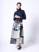 Highneck Scuba Assymetrical Ruffled Zip Jacket JACKET Gracia Fashion 