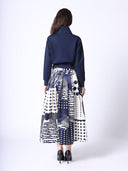 Highneck Scuba Assymetrical Ruffled Zip Jacket JACKET Gracia Fashion 