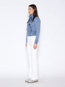 Highneck Scuba Assymetrical Ruffled Zip Jacket JACKET Gracia Fashion 