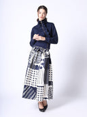 Highneck Scuba Assymetrical Ruffled Zip Jacket JACKET Gracia Fashion 