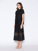 Hollow-Out Lace Embroidered Front Pocket Top TOP Gracia Fashion 